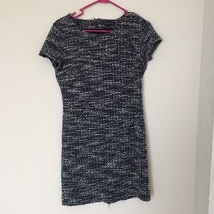 Navy blue and white dress